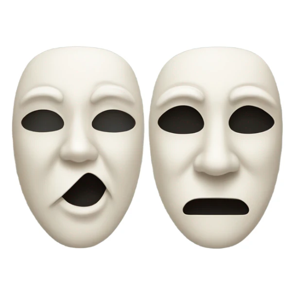 half happy face half sad face phantom of the opera sticker