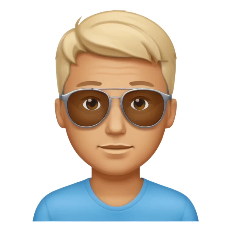 white male model wearing sunglasses full body sticker