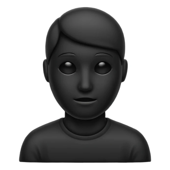 silueta negra persona sin cara sticker
