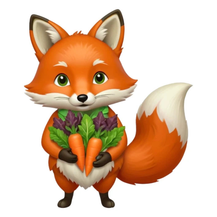 renard qui vend des légumes sticker