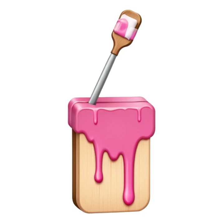 Single Tongue depressor with wax dripping off straight stick pink wax sticker