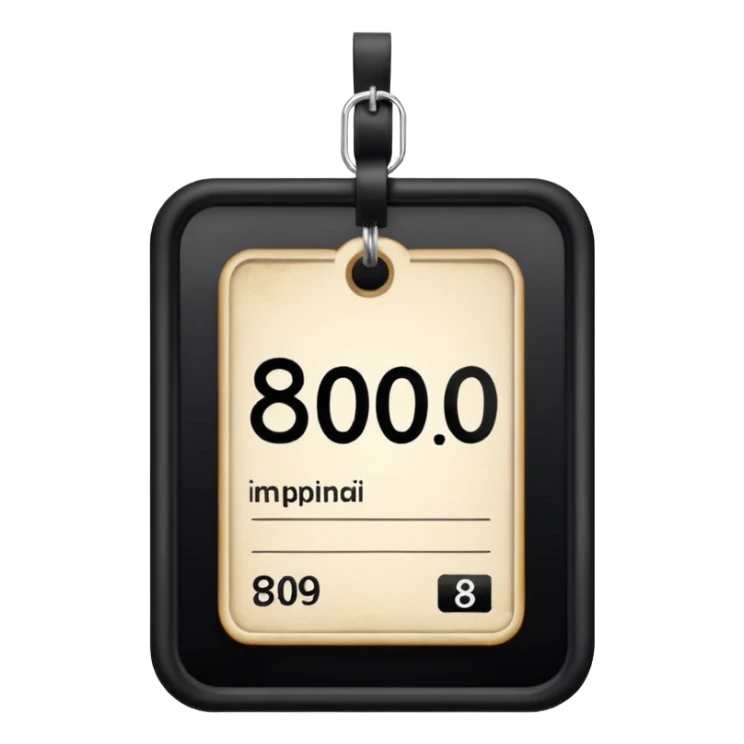 Tag with the price of 800₽ sticker