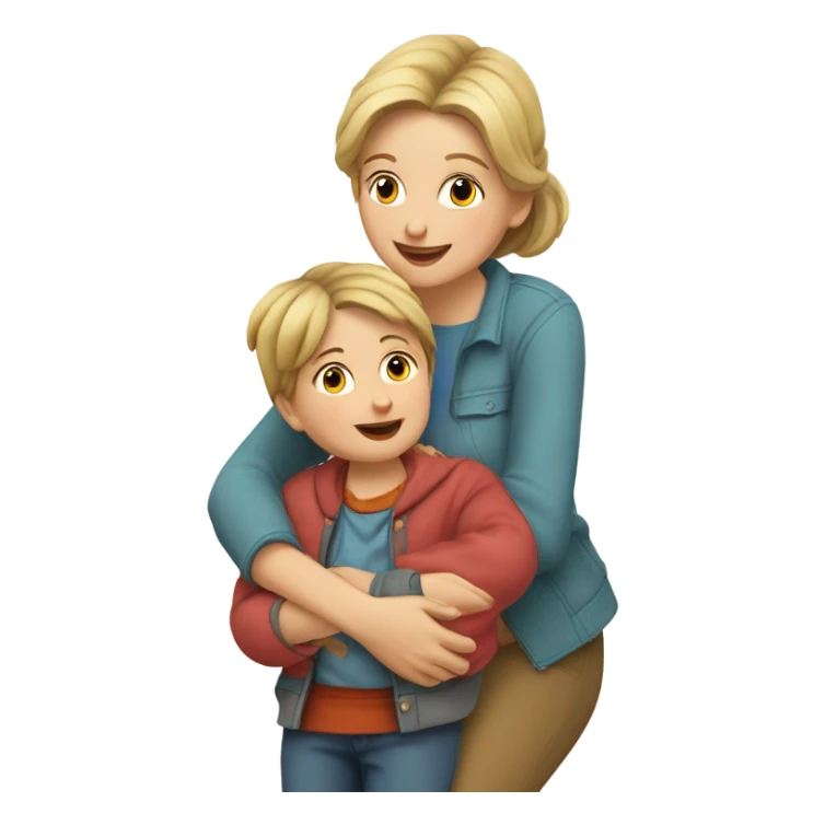 german mother and her child sticker