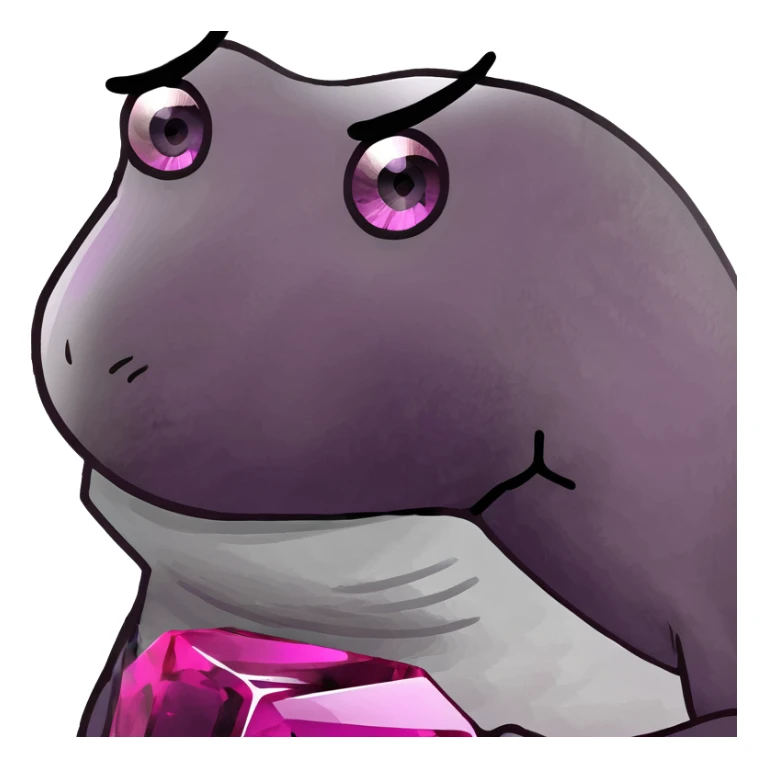 Round cut kunzite gemstone with holographic rainbow reflections, pink-purple crystal gem with brilliant facets sticker