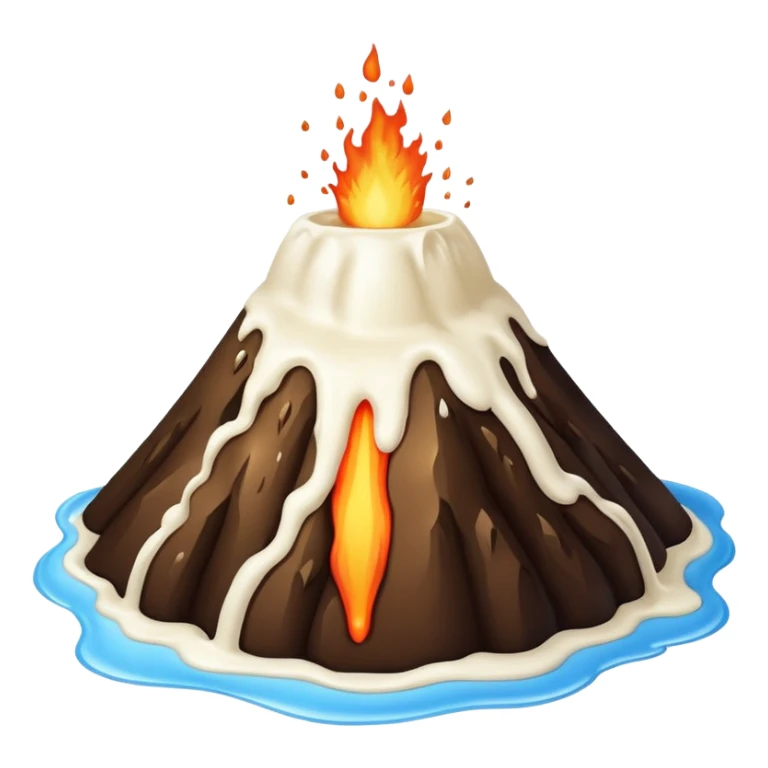 Milk coming out of a volcano  sticker