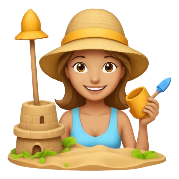 Sand Sculptor woman sticker