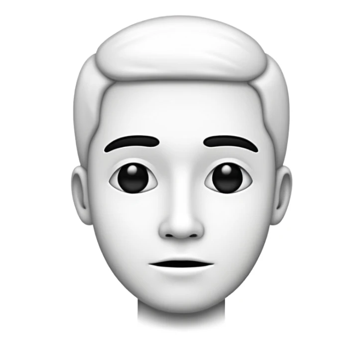 black and white doodle with all black face sticker