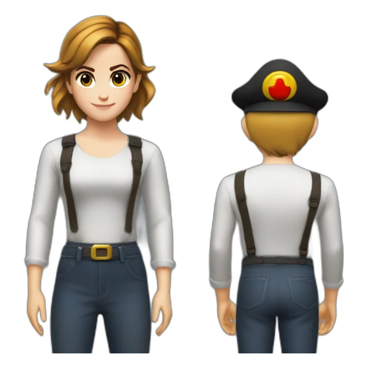 Emma Watson qui joue à Mario sticker