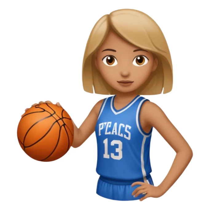 hoop at girl one arm sticker