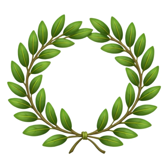 Create a laurel wreath for graduation in university sticker