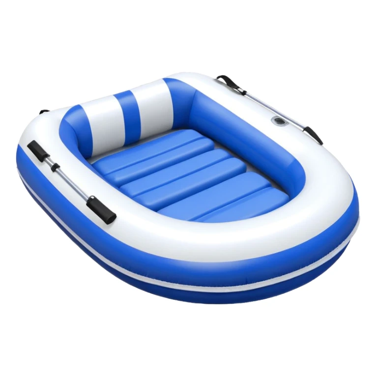 round inflatable boat with several seats with backrests around the perimeter sticker