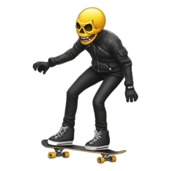 The classic death riding a skate sticker