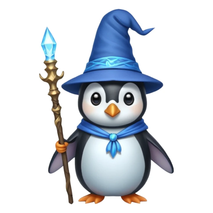 Penguin Wizard sticker