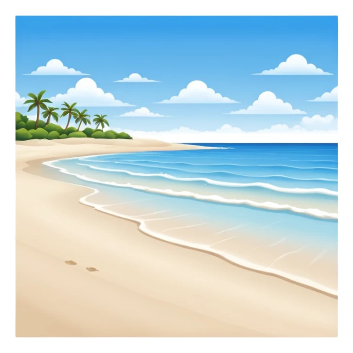 playa paisaje sin que sea un cuadro y que el cielo azul sticker