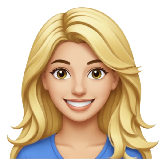 Lele Pons with long blonde hair sticker