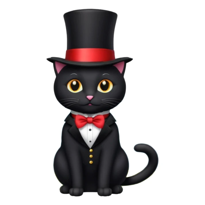 Magician black cat in the mountains sticker