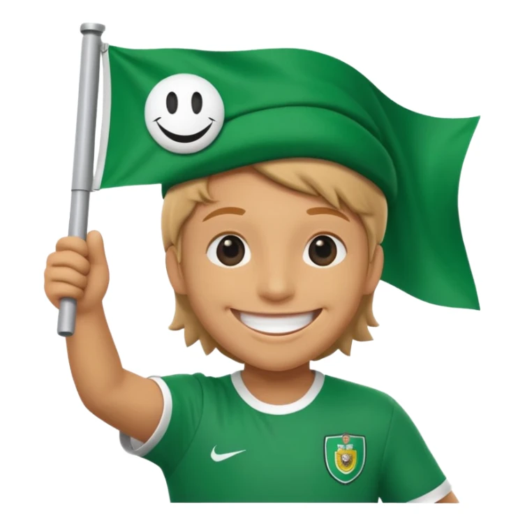 happy smiley with FC Groningen flag sticker