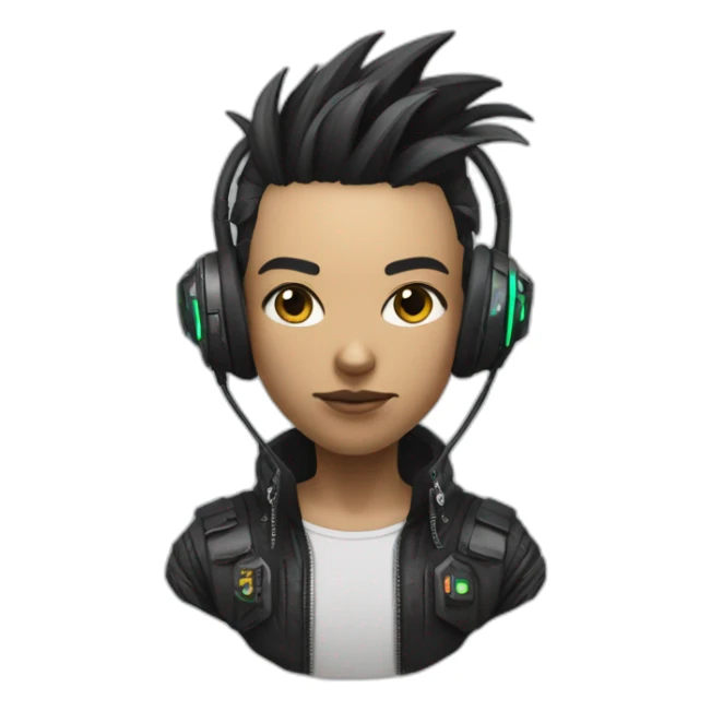 T truc de gamer en mode cyber punk sticker