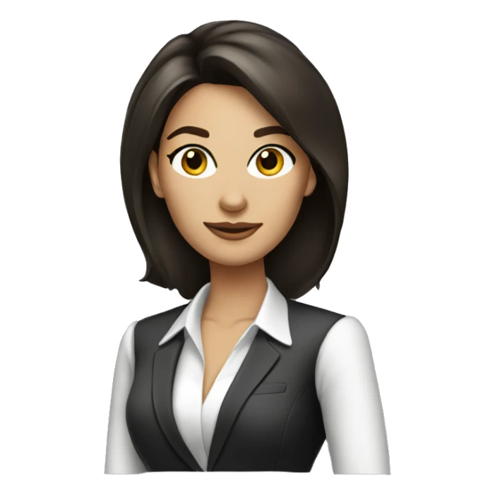 Brunette bombshell businesswoman sticker