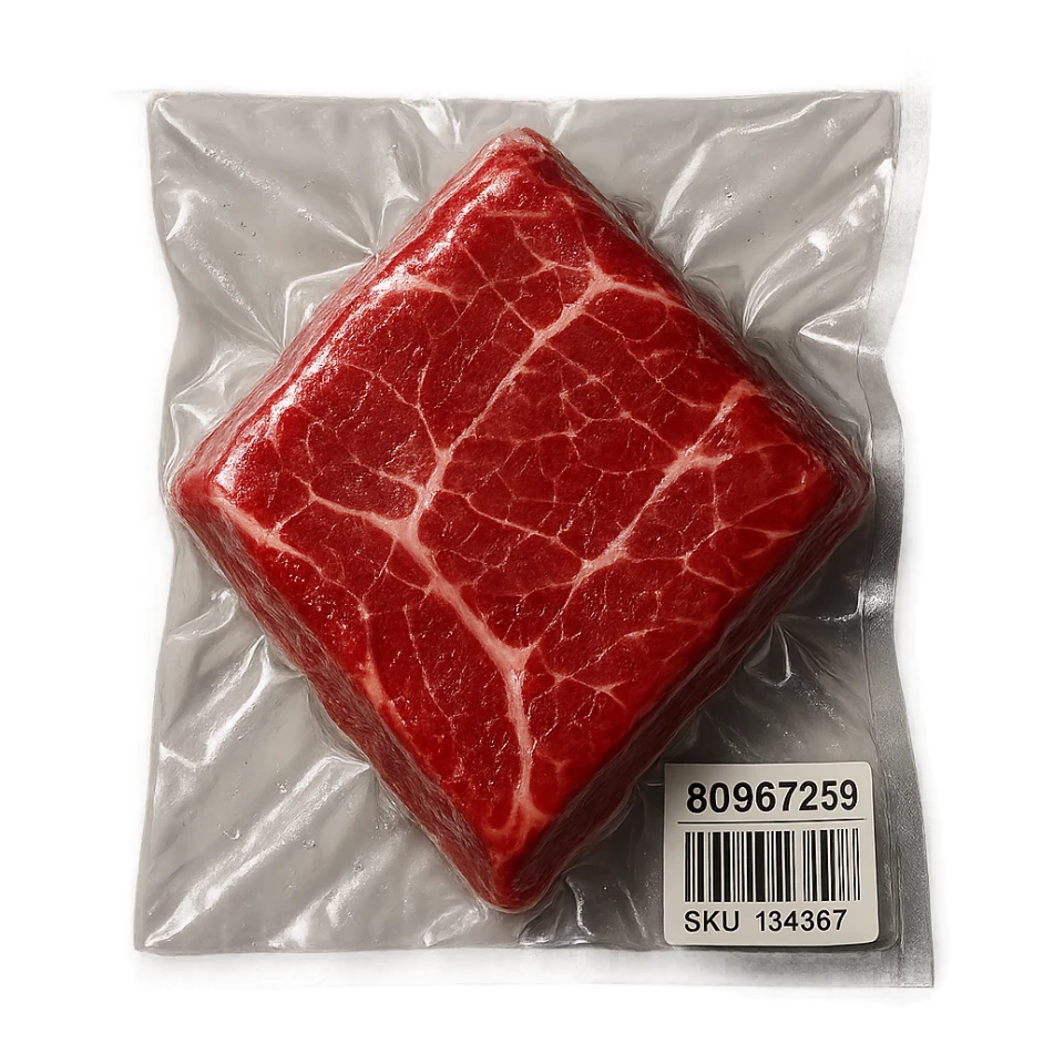 diamond steak, glossy and puffy vacuum-sealed style sticker