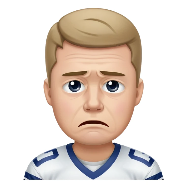 Crying Dallas cowboys fan (white male) sticker