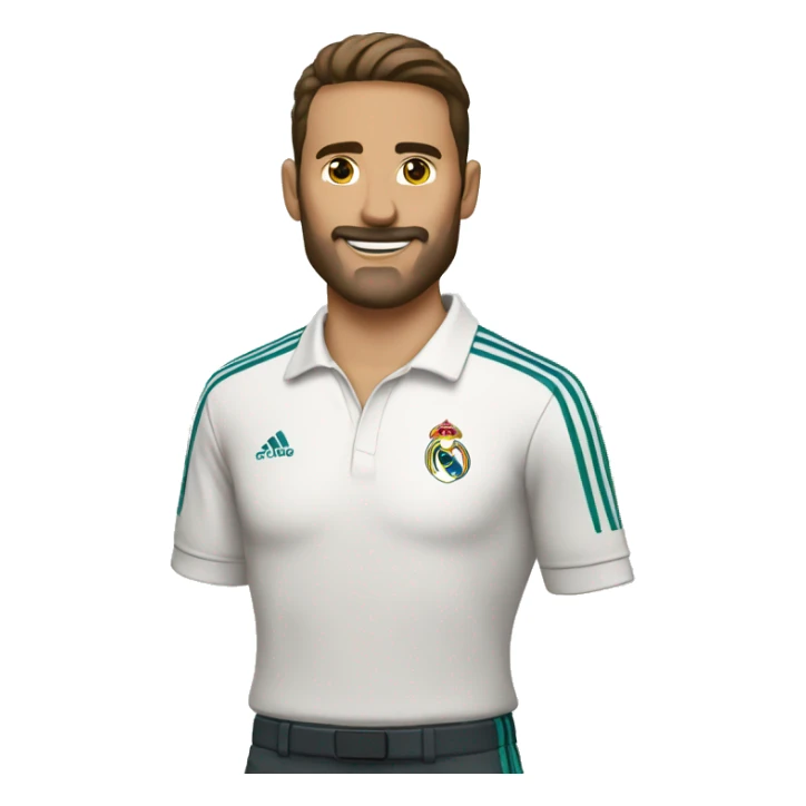 Hombre con camisa del Real Madrid sticker