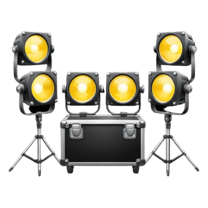 create a series of images for Theatre lighting equipment Inventory  sticker