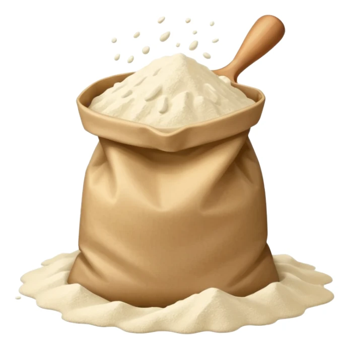 open bag of flour sticker