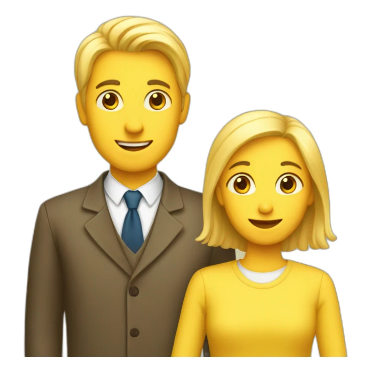yellow danish family with mom, dad, kid sticker