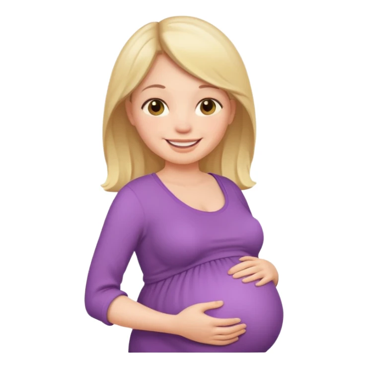Pregnant girl sticker