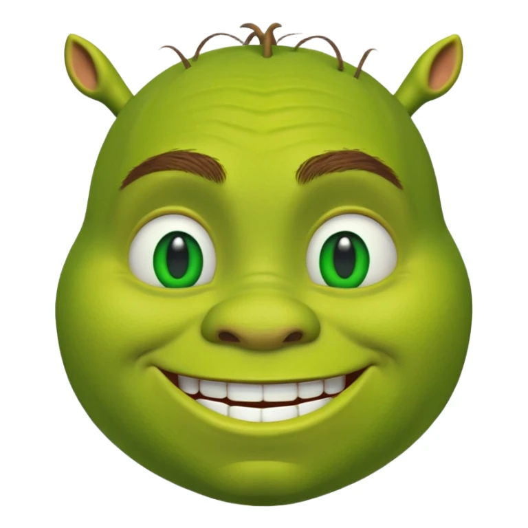 shrek green heart emoji sticker