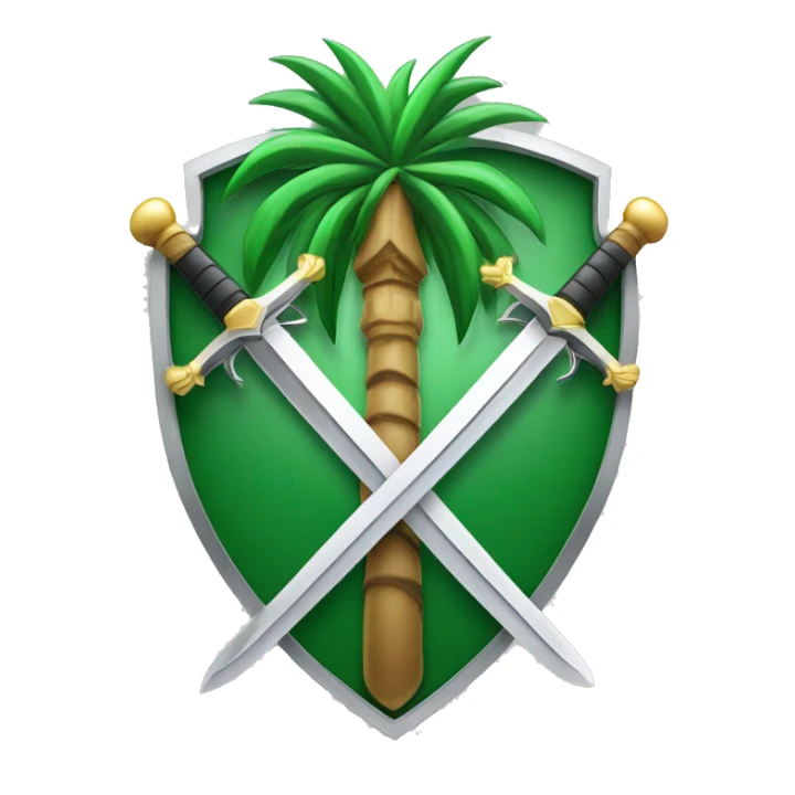 Saudi arabia emblem, two swords and palm tree sticker
