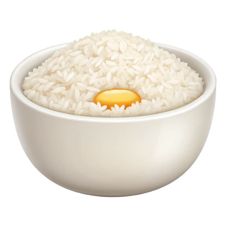  pure white rice, bowl is white sticker