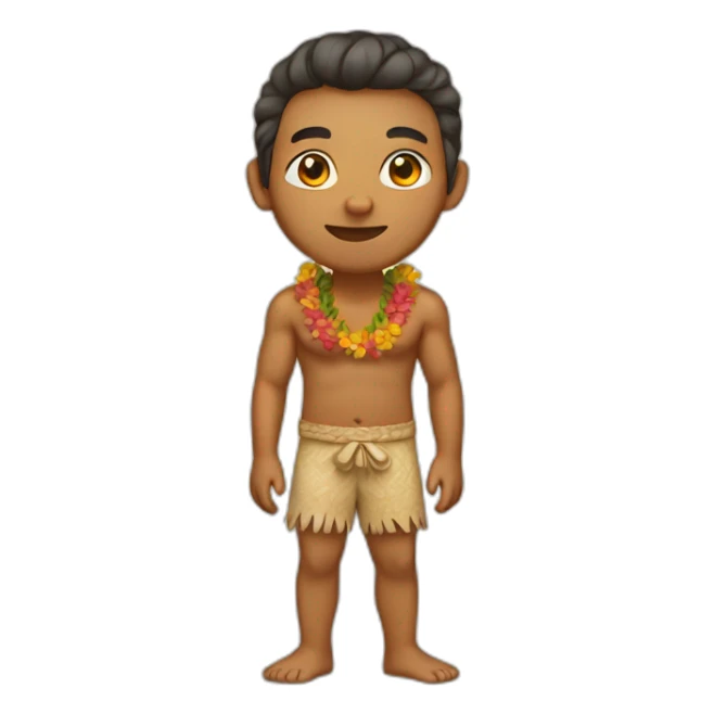 etnic people from hawai full body sticker