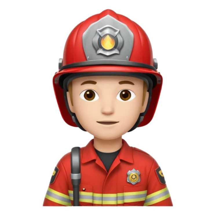 firefighter, red outfit sticker
