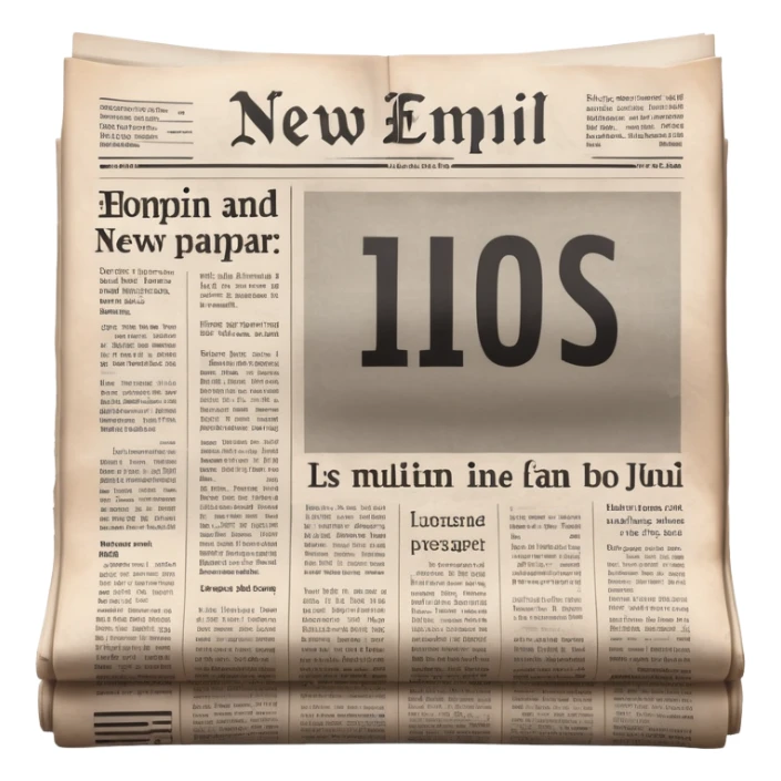 generate realistic detailed news paper NY sticker