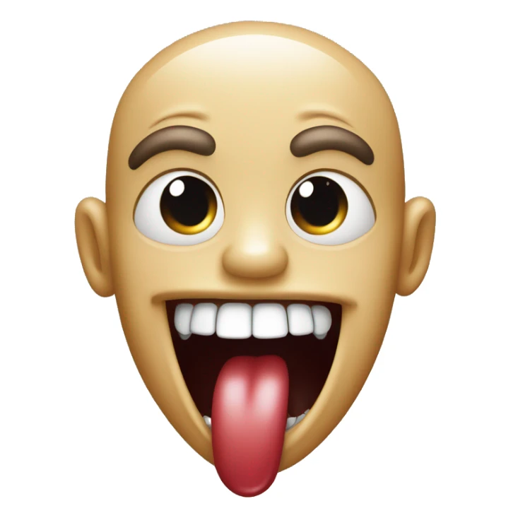 tongue out emoji 👅 with vampire fangs sticker