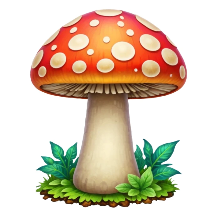 psychodelic mushroom single simple colorful harvested sticker