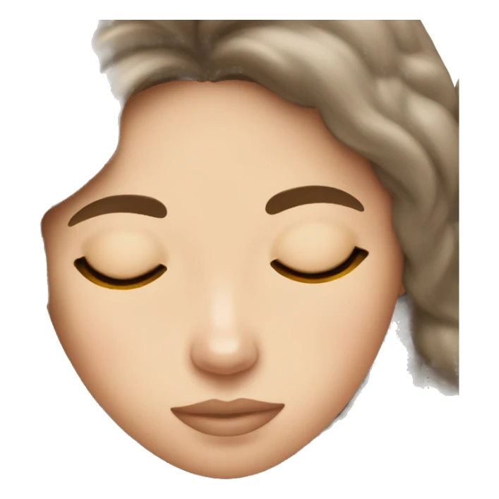 Brunette white girl sleeping sticker