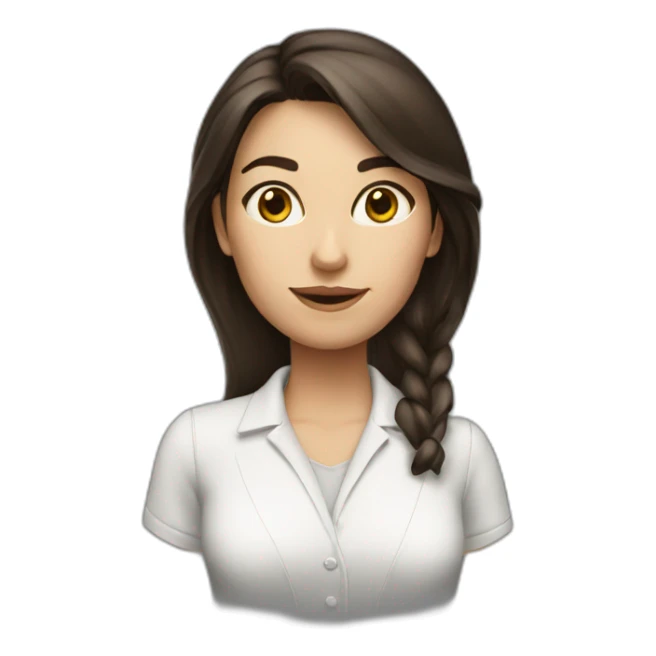 girl architect brunette sticker