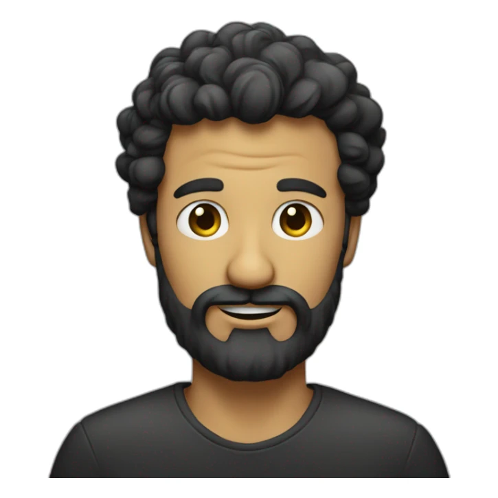 Monsieur avec une petite barbe noir sticker