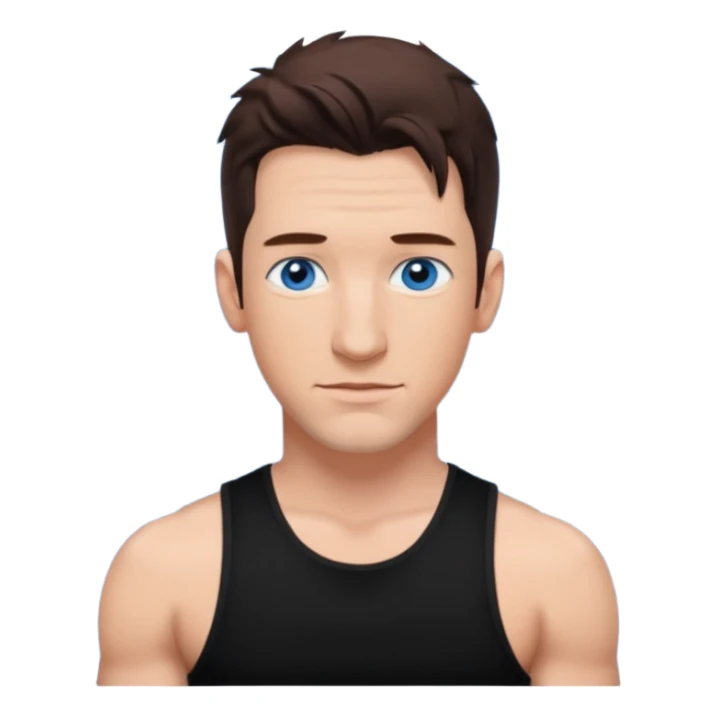JC Chasez blue eyes, brown hair, black tank top sticker