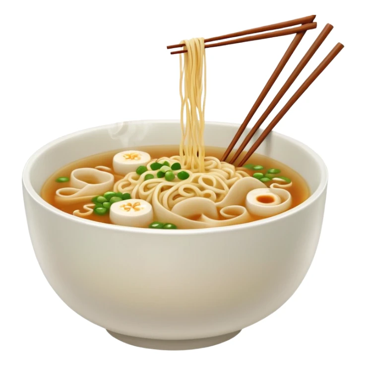 single bowl of noodles for one sticker