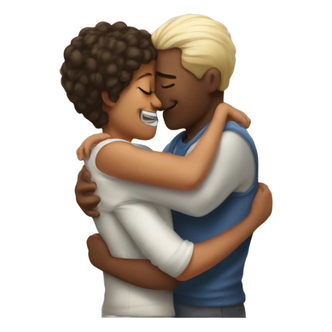 Hugs and kisses sticker