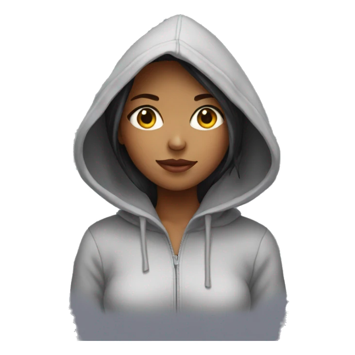 Girl in a hoodie sticker