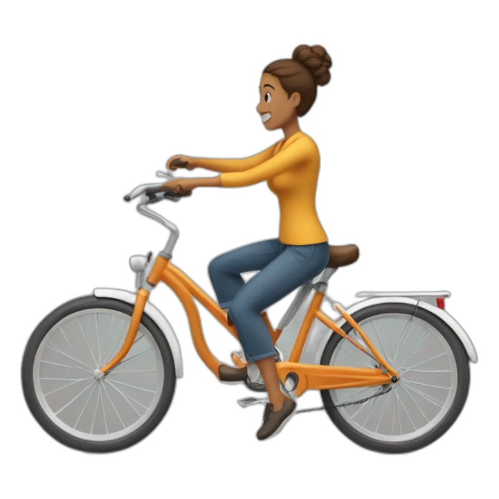 hombrey mujer montando juntos en una bicicleta cada uno sticker