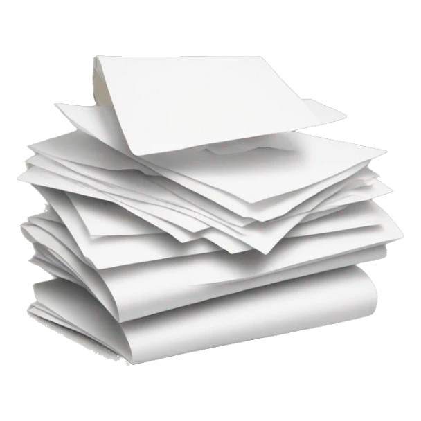 a pile of paper, with a macbook on the top. Apple Style. sticker