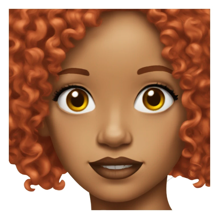 Rihanna with curly red hair sticker