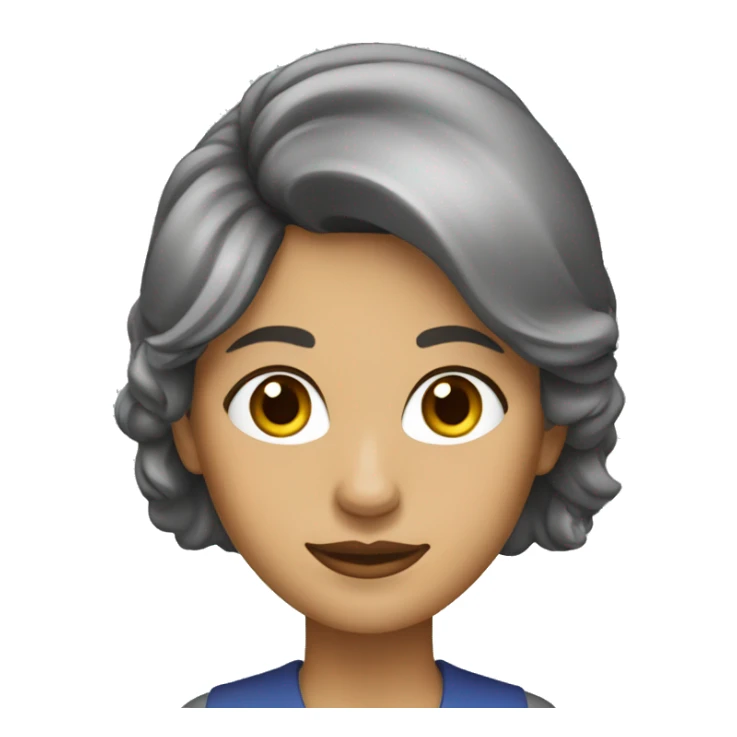 Mujer empresaria, pelo suelto y castaño sticker