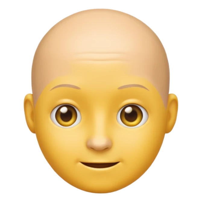 an emoji with no face bald sticker